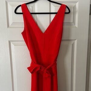 Elegant Red Sleeveless Dress